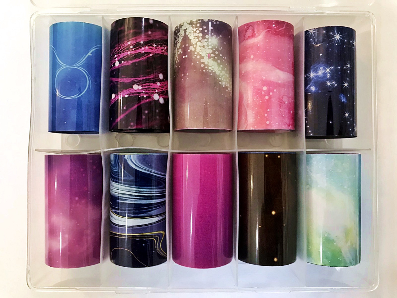 Новинка!Набір фольги для манікюру -Космос,10 штук в упаковці