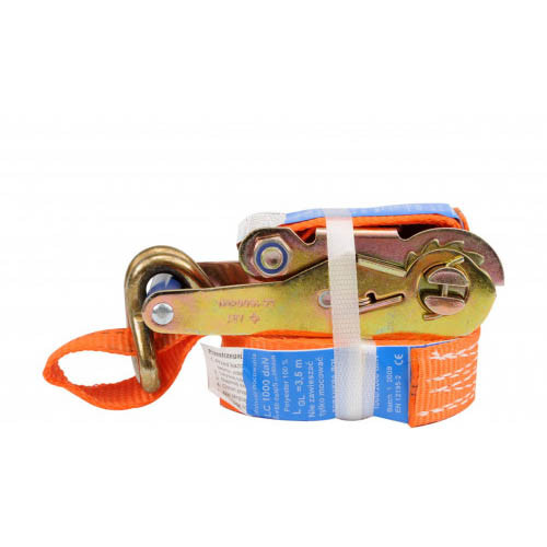 Ремінь для кріплення вантажу з тріскачкою 1000/2000 DAN 4 м Х 35 мм Vorel 82378 (Польща), фото 1