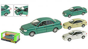 Машинка Ланос металева Автопром 7778 Daewoo Lanos Зелений, Світло,Звук, Відкриваються капот, багажник, двері., фото 2