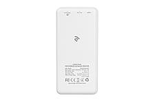 УМБ Power Bank (зовнішній акумулятор) для телефону 2Е 10000 мАг Білий (2E-PB1019AQC-WHITE), фото 4