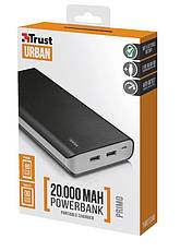 УМБ Power Bank (зовнішній акумулятор) для телефону Trust Primo 20000 мАг Чорний (21795_TRUST), фото 6