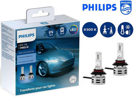 Світлодіодні лампи Philips Ultinon Essential LED цоколь HB3/HB4 11005UE2X2, фото 1