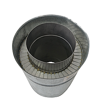 Труба-сендвіч ø100 мм 0,5 мм 1 метр Нерж/Оц Версія-Люкс (10469), фото 3