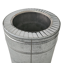 Труба-сендвіч ø100 мм 0,5 мм 1 метр Нерж/Оц Версія-Люкс (10469), фото 5