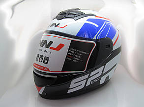 Шолом 902 (Закритий/тонований візеруночок скло) чорно-синій (L)