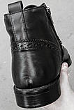 TODS чоловічі черевики! чоловічі броги оксфорд на шнурівці натуральна шкіра напівчеревики демисезон чорні, фото 9