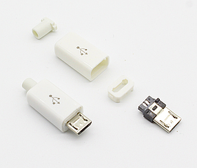 Конектор/штекер/вилка розбірний micro USB 5pin 6 мм