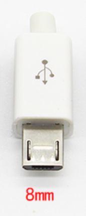 Конектор/штекер/вилка розбірний micro USB 5pin 8 мм, фото 3