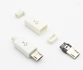 Конектор/штекер/вилка розбірний micro USB 5pin 8 мм