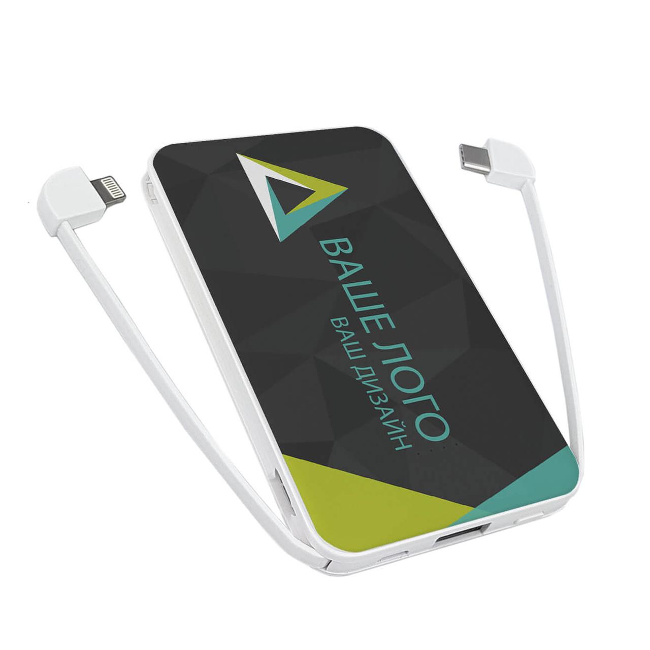 Повербанк power bank ZIZ c логотипом 10000мАч (від 5 шт)