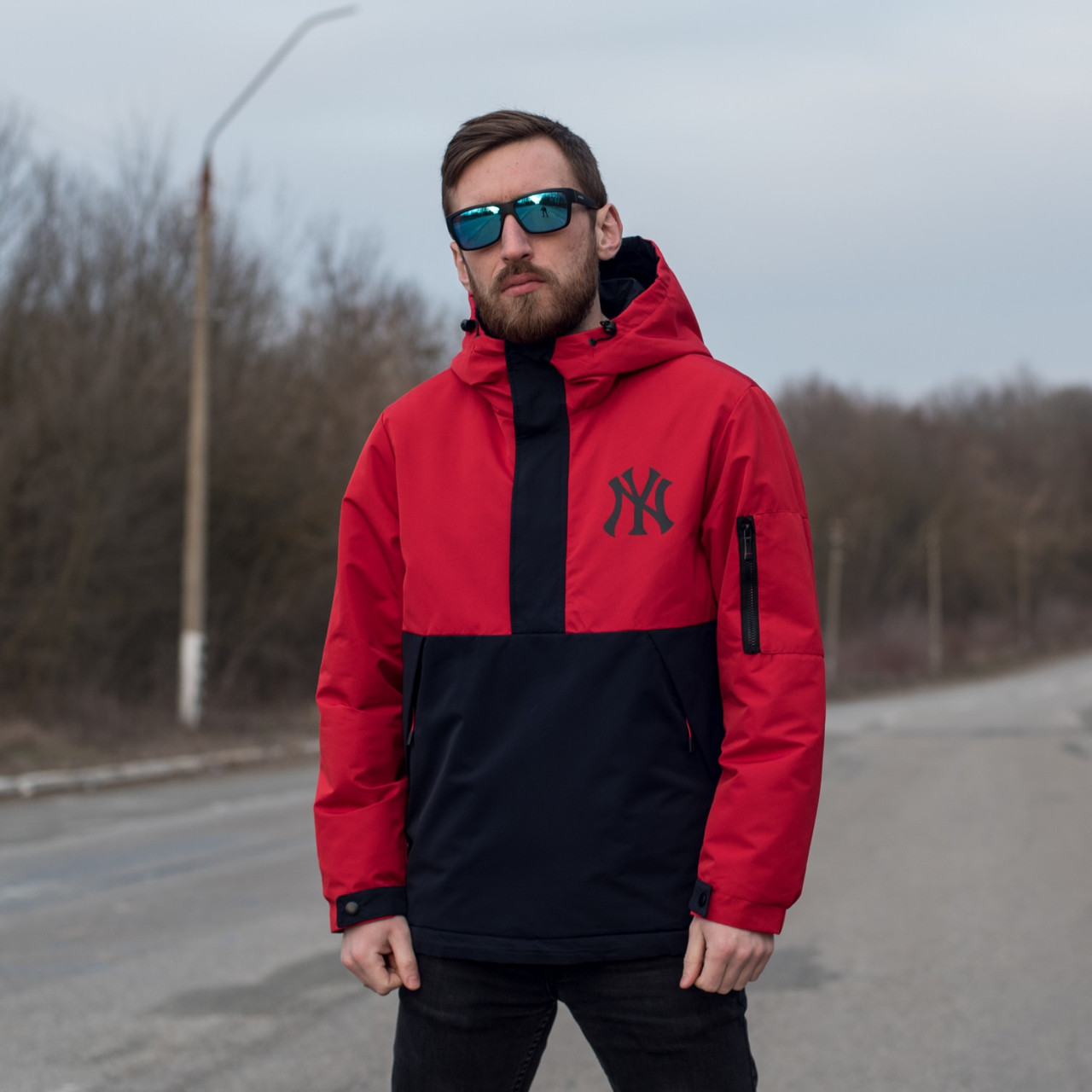 Чоловіча демісезонна куртка New York, комбінована. - фото 1 - id-p1255820814