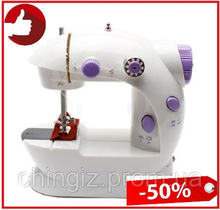 Портативна міні швейна машинка 4 1-12 функцій mini Sewing Machine з адаптером 220 і педаллю