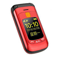 Кнопковий телефон розкладачка Gzone F899 (Mafam F899) red. Touch dual screen. Flip