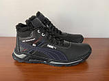 Чоловічі зимові кросівки чорні зручні на хутрі (код 5541), фото 2
