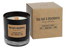 Аромасвічка лавровий лист і ожина 8,5 см подарункова