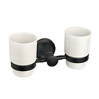 Склянки для зубних щіток,настінний монтаж BLACK "Elite series"