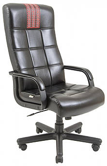 Офісне Крісло Керівника Virginia Тітан Black (Без Принта) Пластік Річ М1 Tilt Чорне