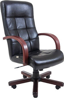 Офісне Крісло Керівника Вірджинія Тітан Black Wood М1 Tilt Чорне