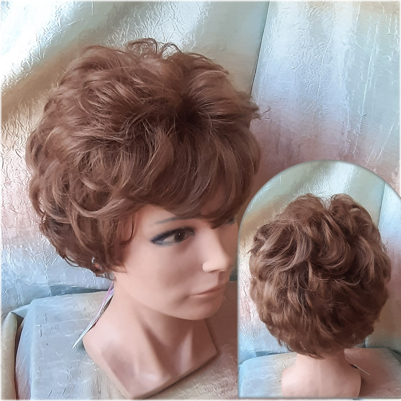 Перука кучерява пишна з термоволосся "П'ЄХА" мідно-русявий FLORA Dr-31, фото 1