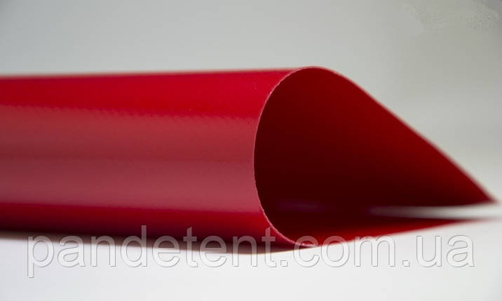 Тентова тканина ПВХ 650- Червона Бельгія. Водо- та морозостійка, фото 2