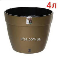 Вазон Асті пластик бронза 4 л