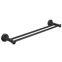 Тримач для рушника,подвійний BLACK "Elite series"