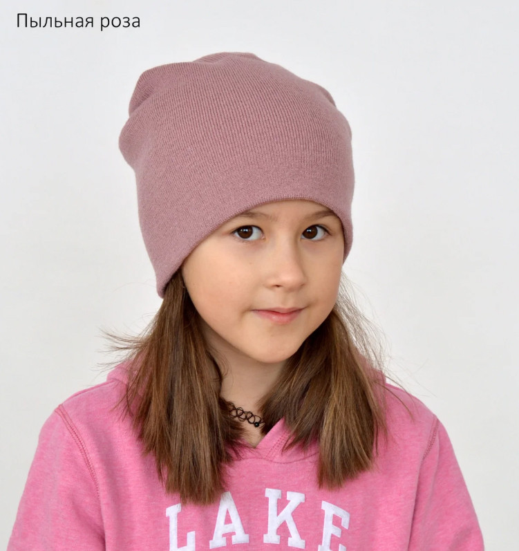 Шапка-панчоха, шапка біні подвійна. р.54-60 Унісекс темно-сір, св.сірий меланж, пил. троянда, чорний, т.ін.синій, т.бордо