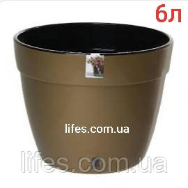 Вазон Асті пластик бронза 6 л