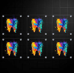 Підставки з акварельним принтом зубів