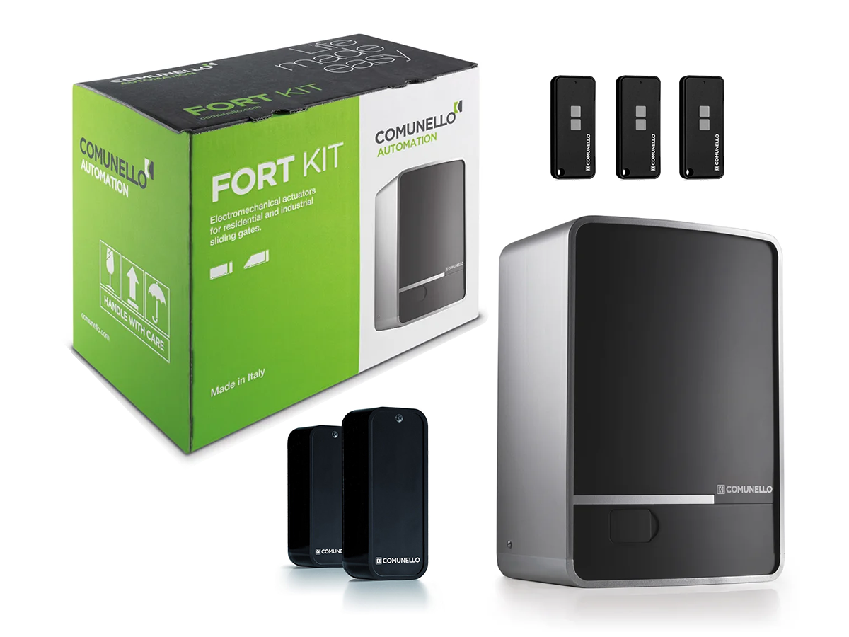 Comunello Fort 500 — автоматика для відкатних воріт (вага стулки до 500 кг.) Фотоелементи, Без зубчастої рейки, 3 шт.