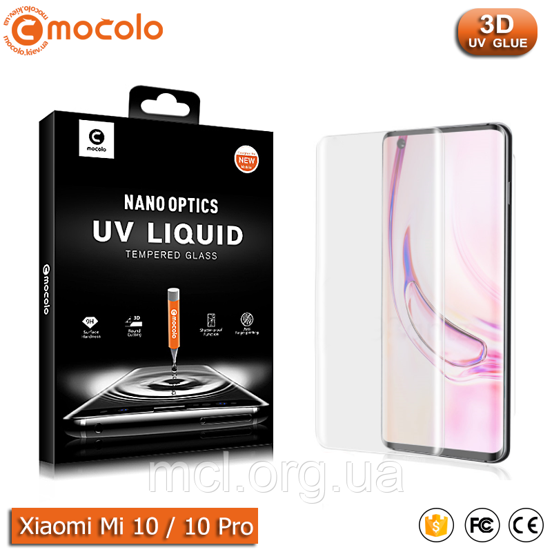 Захисне скло Mocolo Xiaomi Mi 10 / 10 Pro Nano Optics UV Liquid Tempered Glass 3D (Clear)