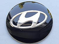 Наклейка на колпачок/заглушку Hyundai 56 мм. Черные
