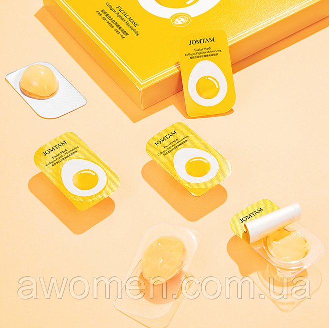 Нічна маска Jomtam Egg Collagen Peptides з екстрактом яєчного жовтка (1 штука)