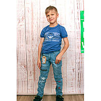 Дитячі джинси для хлопчика (9000, 9100), Cemix 110 р. Блакитний