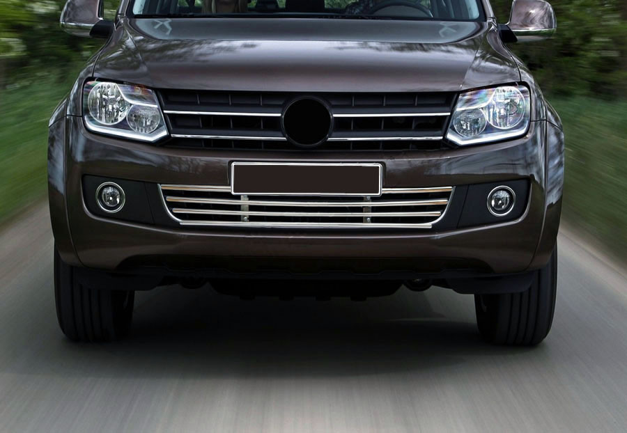 Решітка в бампер (нерж) для Volkswagen Amarok 2010-2022 рр