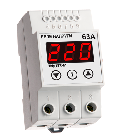 Реле напруги Vp-63A DIN, фото 1