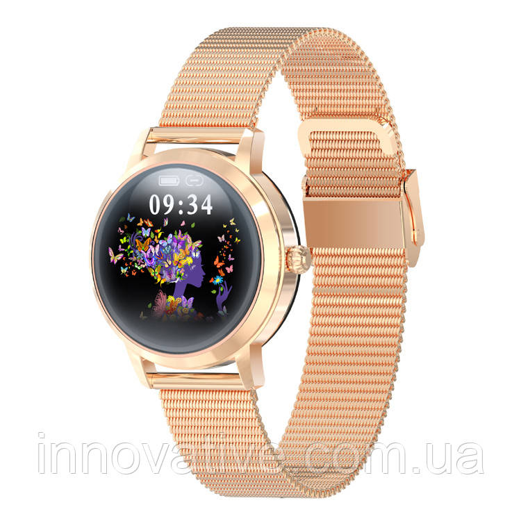 Розумний годинник Linwear LW10 Metal з пульсометром і моніторингом сну (Золотий)