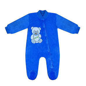 Теплий дитячий комбінезон Панда для хлопчика велсофт