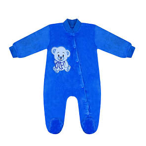 Дитячий теплий комбінезон Ведмежатко для хлопчика велсофт