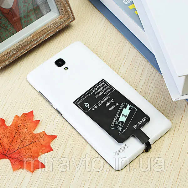 Конектор для бездротового заряджання MicroUsb Input:5v OutPut: 100000mA Black (блістер), фото 1