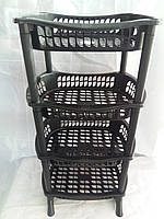 Етажерка elif на 4 секції колір чорний