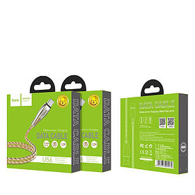 Кабель USB / TYPE-C "HOCO U56 Metal Armor" 1.2 метр Black (5А)