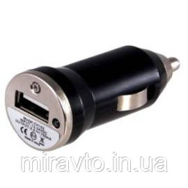 Прикурка на 1*USB (1000mA) коротка 12/24V з індикатором Black Tech & Go, фото 1