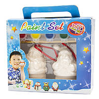 Набор для детского творчества - Дед Мороз и снеговик, 8,6 см, керамика (021895)
