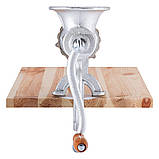 М'ясорубка ручна Kamille KM-6523 3 насадки 19х12х29см М'ясорубка чавунна Ручна м'ясорубка для кухні, фото 4