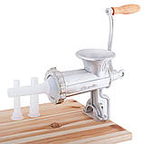 М'ясорубка ручна Kamille KM-6523 3 насадки 19х12х29см М'ясорубка чавунна Ручна м'ясорубка для кухні, фото 7