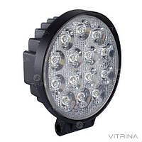 LED кругла фара 42W, 14 ламп, вузький промінь 10/30V 6000K | VTR