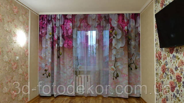 фото тюль під фото штори