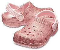 Crocs Kids Classic Glitter Clog оригинал США C8 наш 24-25 (15.5) детские сандалии сабо original кроксы крокс