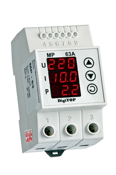 Реле контролю багатофункціональний MP-63 DIN, фото 1